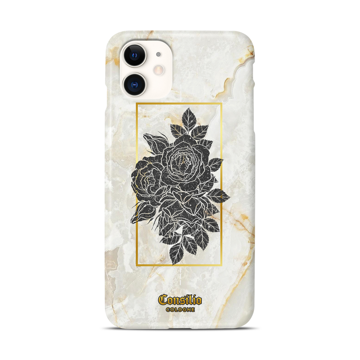 Marble Black Rose Gold iPhone Hülle