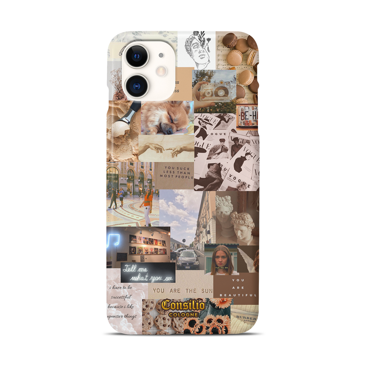 Beige Aesthetic Collage iPhone Hülle ConsilioCologne